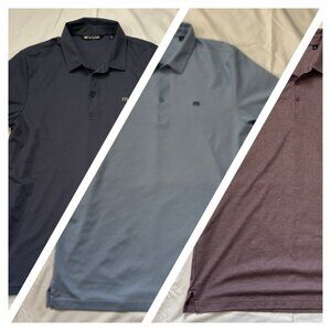 TravisMatthew (Bundle of 3 Polo's) - Langley Polo - Blue, Plum, Navy - Size Lg